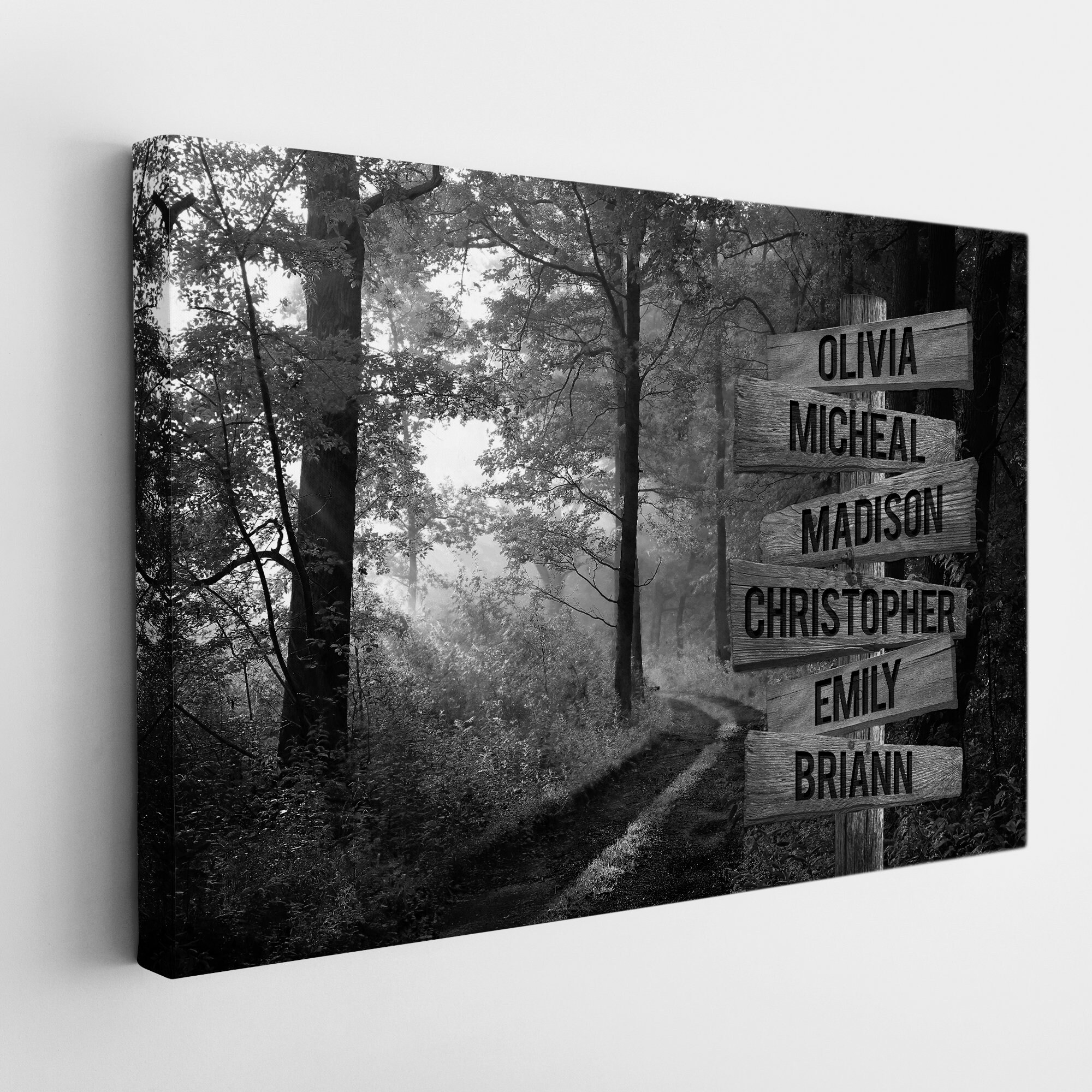 Personalized Sunshine Forest Canvas Wall Art With Name Framed Etsy