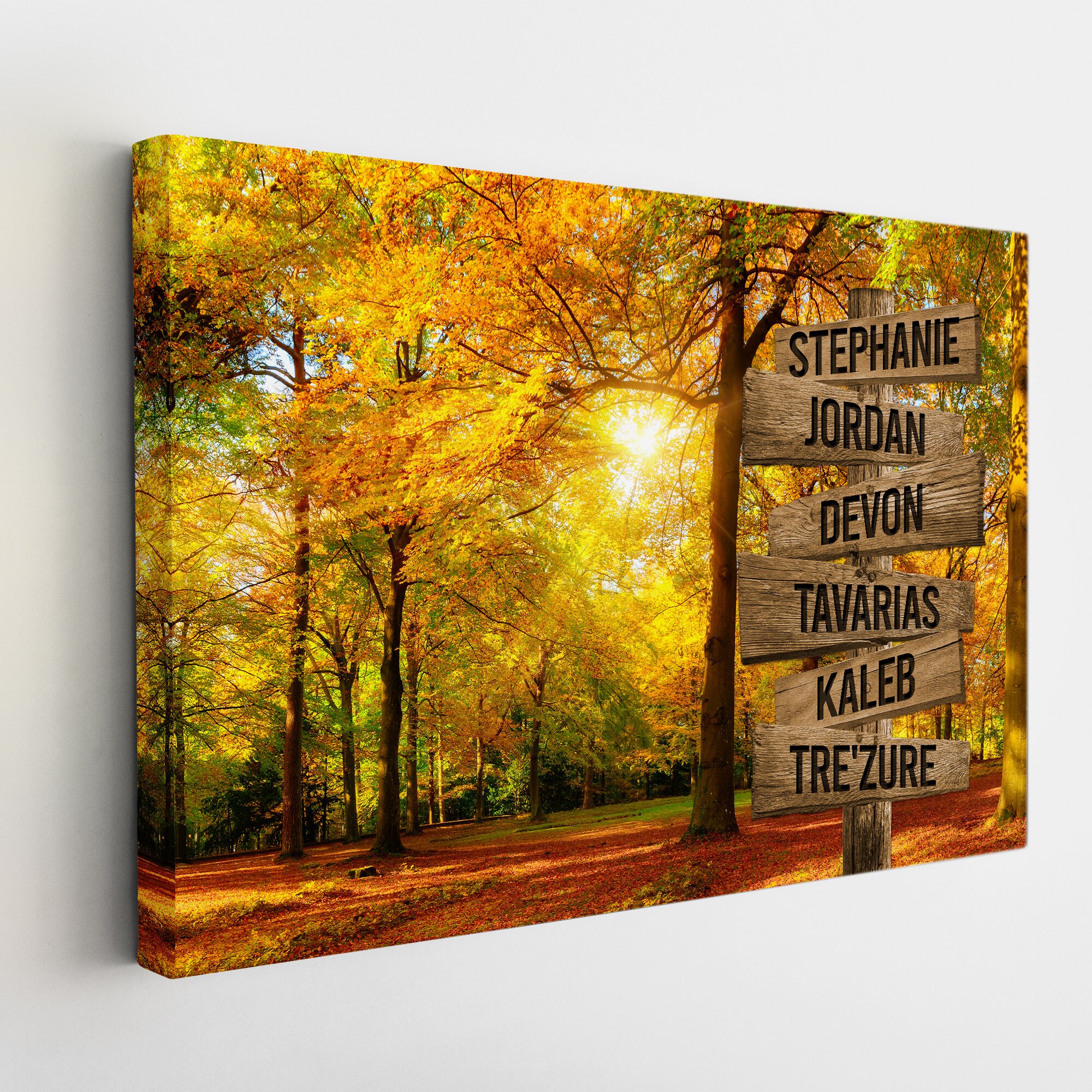 Personalized Family Road Signs Canvas Wall Art With Last Name for Home ...