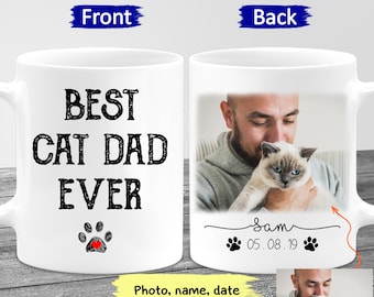 Personalized Cat Dad Mug, Cat Lover Gift, Best Friend Mug, Custom Cat Mug, Best Cat Dad Ever Mug, Cat Gift For Men, Gift For Cat Lover