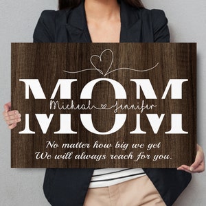 Personalized Mother's Day Gift For Mom, Personalized Mom Sign With Kids Names, Custom Gift For Mom, Custom Mom Sign, Custom Kid's Names Mom