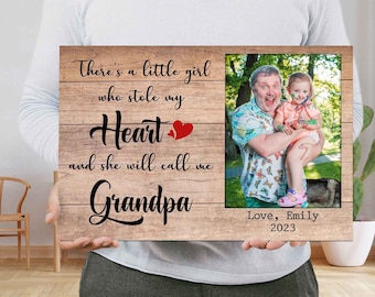 Personalized Picture Frame Gift For Grandpa With Grandkids - Grandparent Gifts, Fathers Day Gift For Grandpa, Papa Pawpaw Grandfather Gift