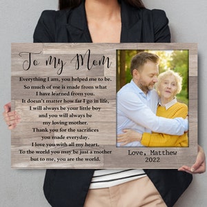 Personalized Mother's Day Gift, Custom Picture Frame, Mother Daughter Gift, Mothers Day Gift From Daughter, Gift For Mom, Happy Mothers Day