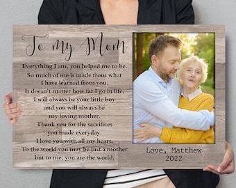 Personalized Mother's Day Gift, Custom Picture Frame, Mother Daughter Gift, Mothers Day Gift From Daughter, Gift For Mom, Happy Mothers Day