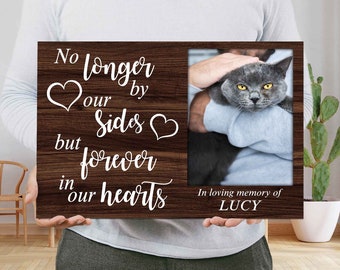 Personalized Photo Sign Cat Loss Frame, Pet Cat Memorial Gift, Pet Loss Gifts, Cat Sympathy Gift, Cat Remembrance Gift, Forever In My Heart