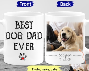 Personalized Dog Dad Mug, Dog Lover Gift, Best Friend Mug, Custom Dog Mug, Best Dog Dad Ever Mug, Dog Gift For Men, Gift For Dog Lover