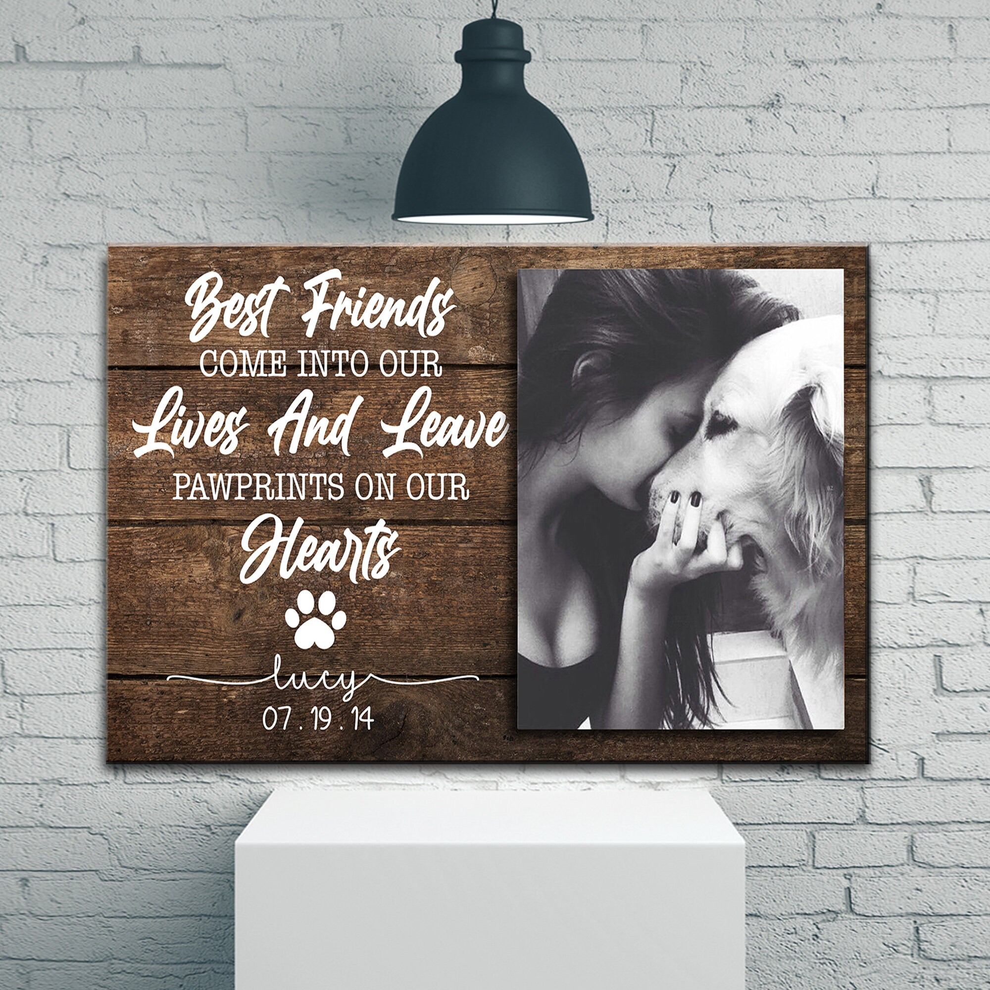 Personalized Photo Pet Memorial Canvas Cat Dog Loss Best Etsy