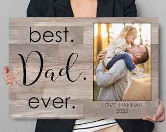 Personalized Father's Day Gift For Dad, Best Dad Ever, Custom Picture Frame, New Dad Gift, First Fathers Day Photo Frame, Gift For Him