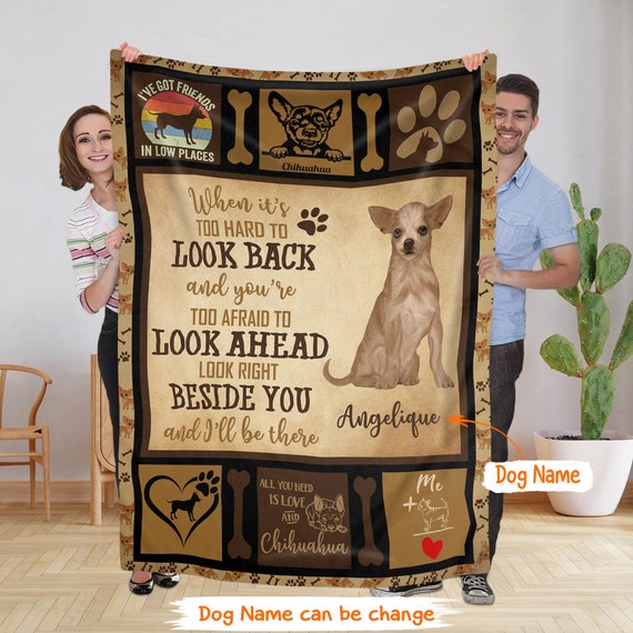 Dog name blanket sale