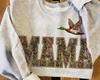 MAMA Camo Duck PNG | Mallard Duck Mom Design | Hunting Mama Shirt PNG | Duck Hunting Sublimation | Digital Download