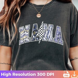 Trendy Mama PNG Design: Varsity Tie Dye, Retro Groovy (Digital Download