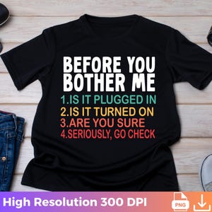 Funny Tech Support PNG: Computer Nerd Geek (Digital Download)