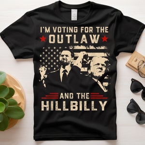 I'm Voting For The Outlaw And The Hillbilly Trump Vance 2024 Png