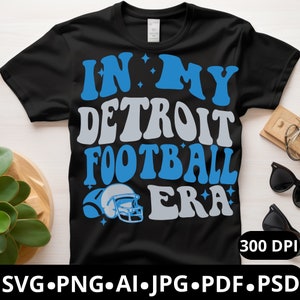 In My Detroit Football Era, Groovy, Detroit, Football PNG, Digital Download, Sublimation File