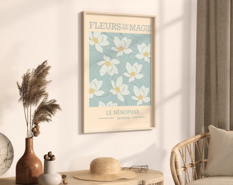 Fleurs De Magie Jasmine, Gallery Wall Prints, French Pastel Decor, Printable Art, Aesthetic Floral Prints, Princess Fairy Inspired