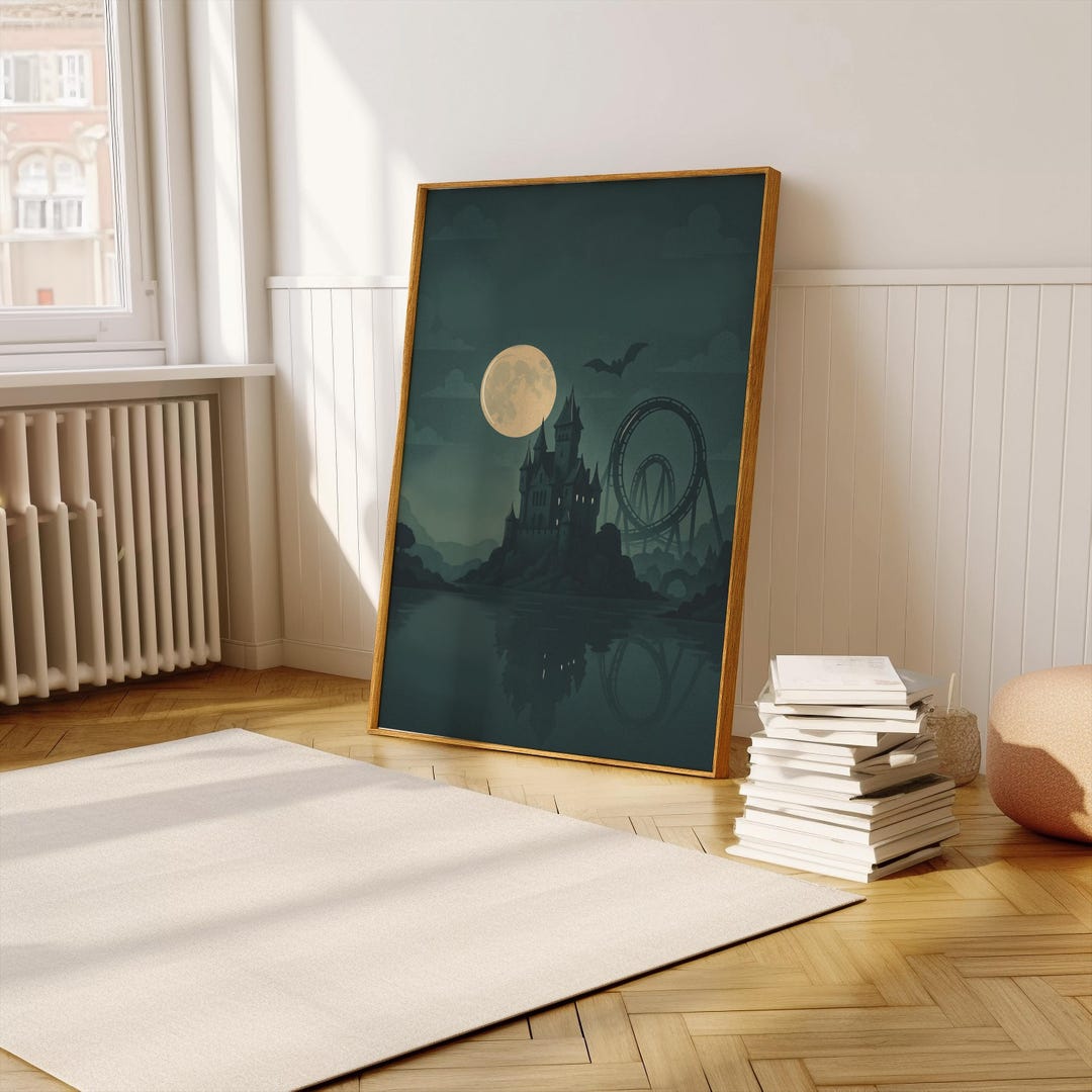 Dark Universe Gothic Fantasy Art Print | Haunted Castle Dark Forest ...