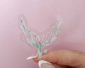 The Little Mermaid Tail Clear Glossy Sticker, Disney Inspired Waterproof Decal