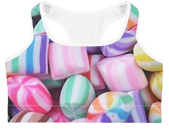 Pastel Candy mints kawaii Sports bra yoga top cute gym gear