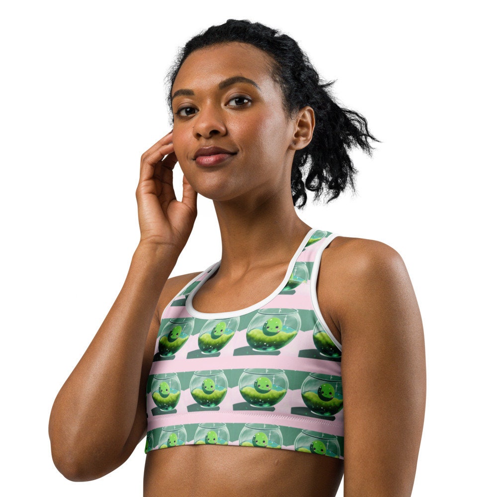 Kawaii Marimo Moss Ball Sports Bra - Etsy