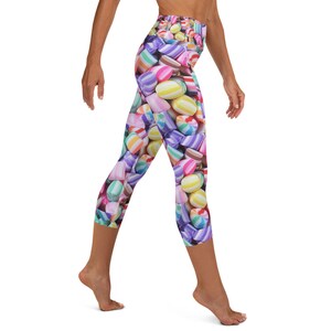 Pastel Candy mints Yoga Capri Leggings kawaii gym gear cutecore