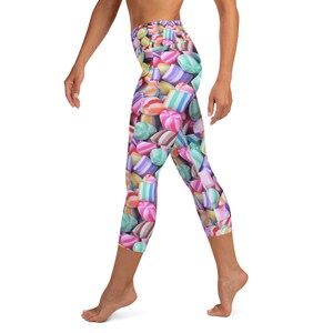 Pastel Candy mints Yoga Capri Leggings kawaii gym gear cutecore