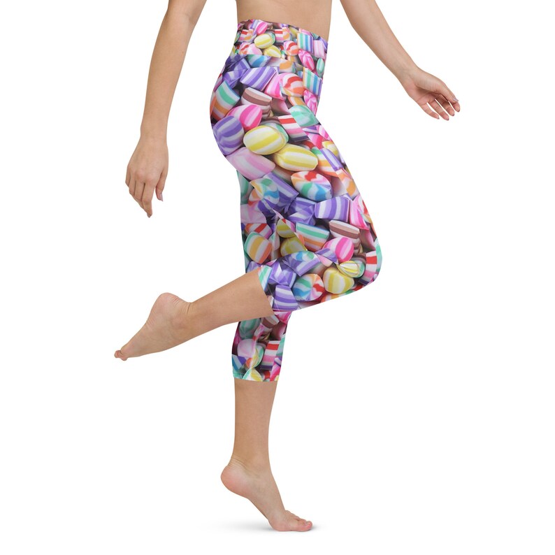 Pastel Candy mints Yoga Capri Leggings kawaii gym gear cutecore