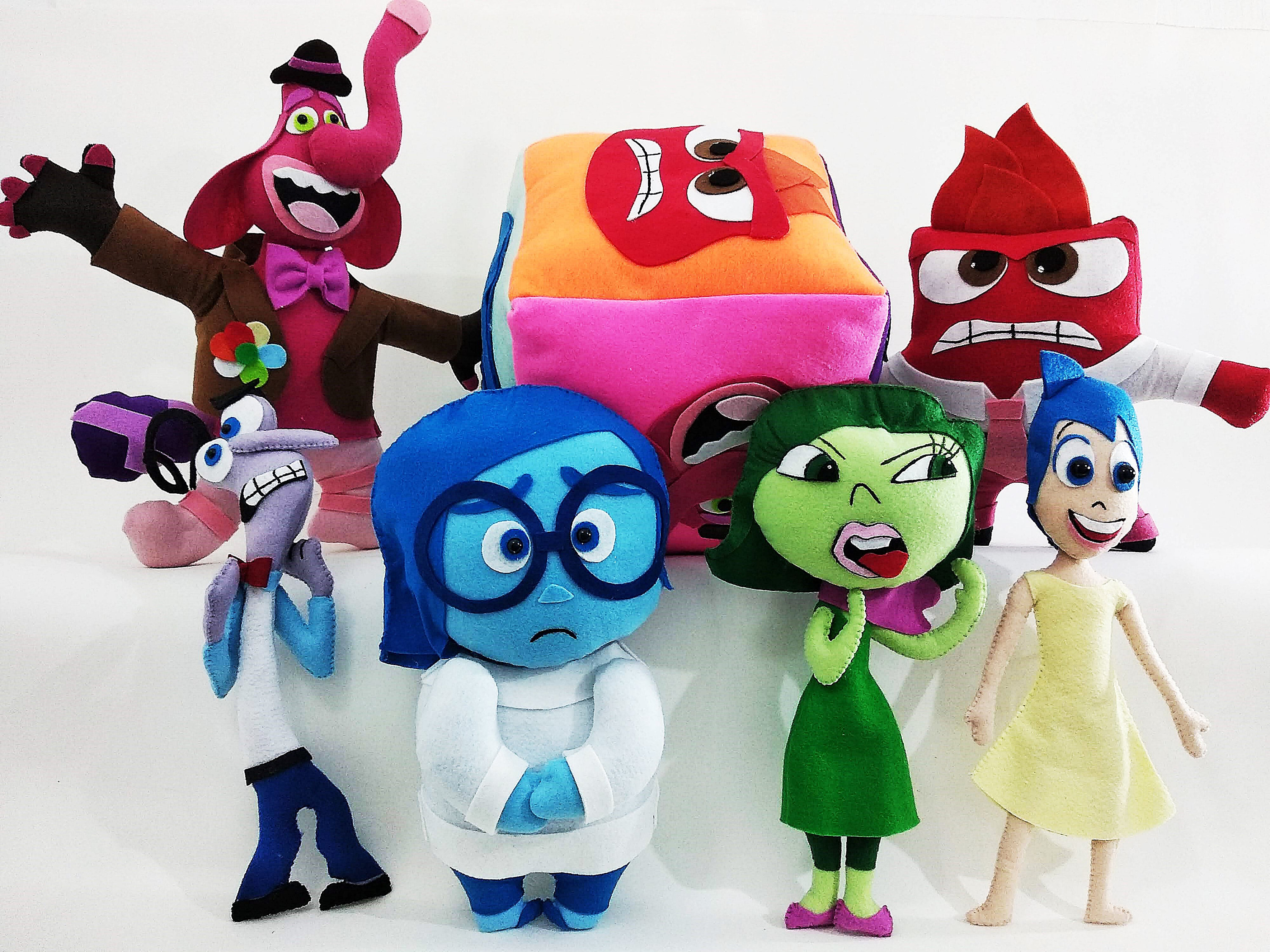 6 Personajes de muñecas de fieltro Inside Out emoción | Etsy