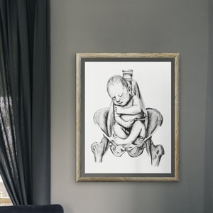 Breech Presentation: Birth/Doula/Midwife Art Printable