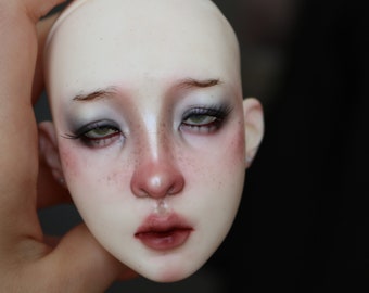 SD BJD Girl Head with OOAK Faceup