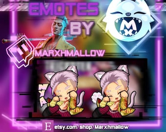 Animated K-pop Kitty Twitch emote | Cute Twitch emotes Kawaii Horror