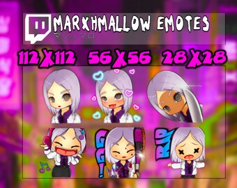 Anime Kawaii Cute Twitch Emotes By Marxhmallow On Etsy