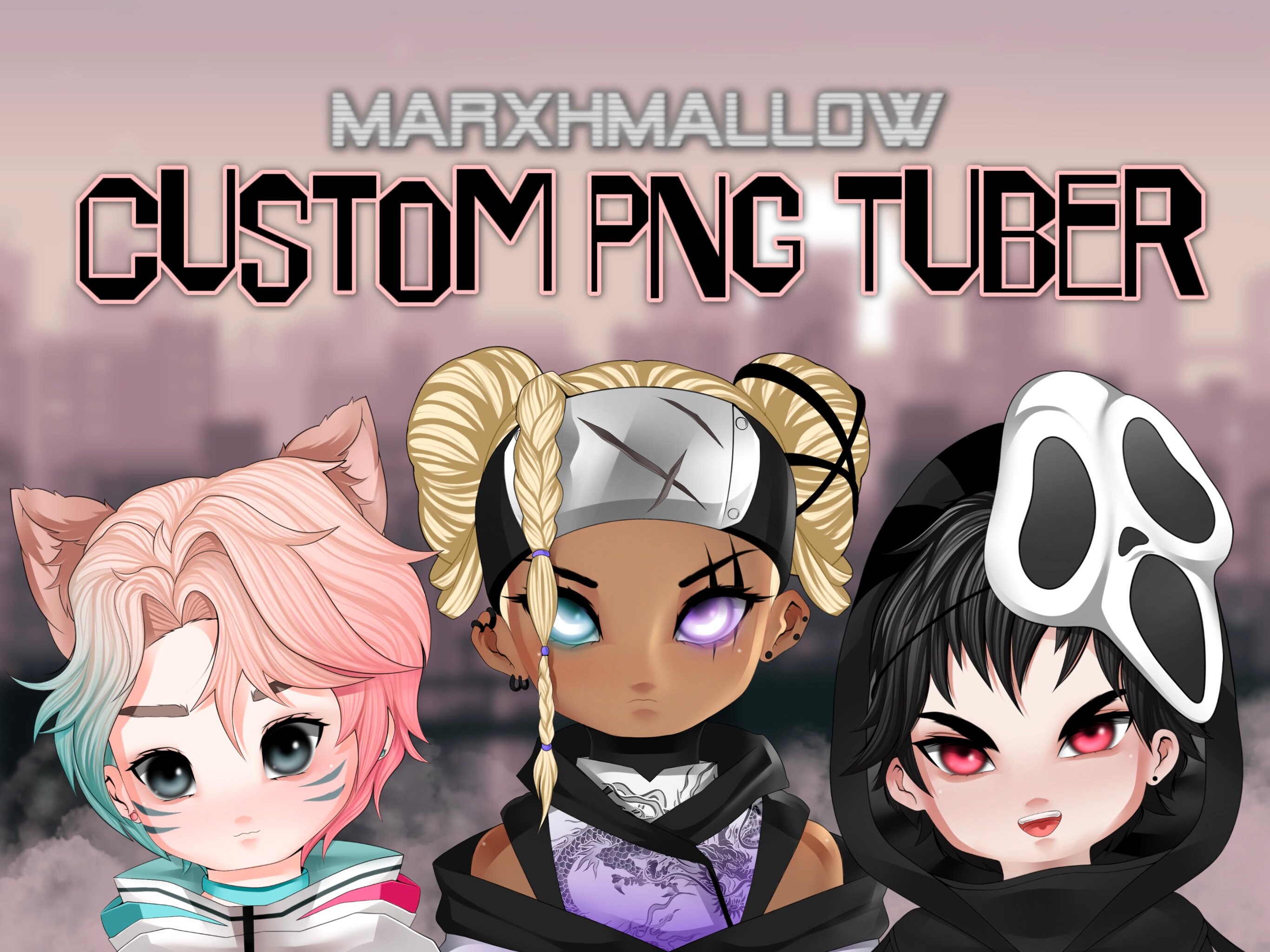 Custom Pngtuber Streaming Voice Reactive Avatar Icon Anime 