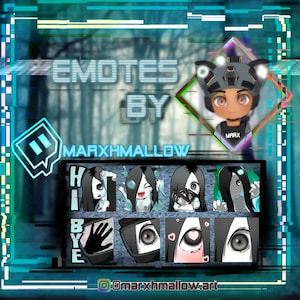Kawaii Horror Haunted Ghost Girl Twitch emotes | Cute Twitch emotes Kawaii DBD