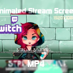 Graffiti Artist animated twitch overlay