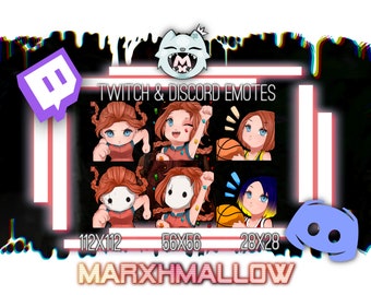 Athletic Girl Emotes | Kawaii Twitch and Discord Emotes