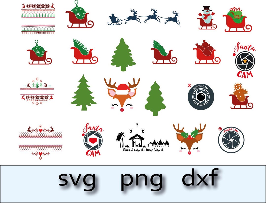 60+ Christmas Bundle Svg Dxf Png - Etsy