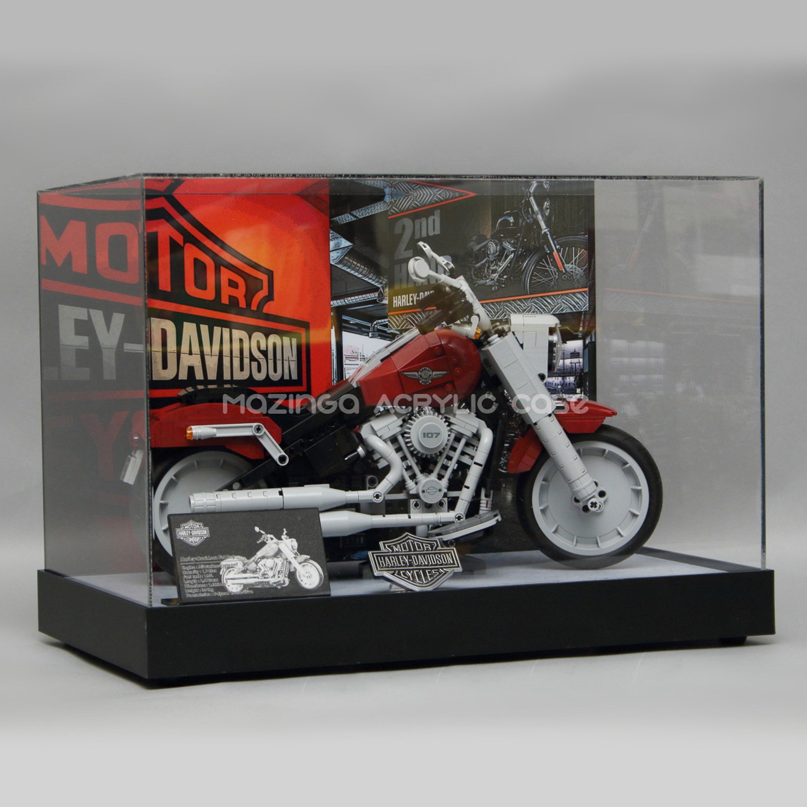 HarleyDavidson Fat Boy Acrylic Display case for the LEGO Etsy