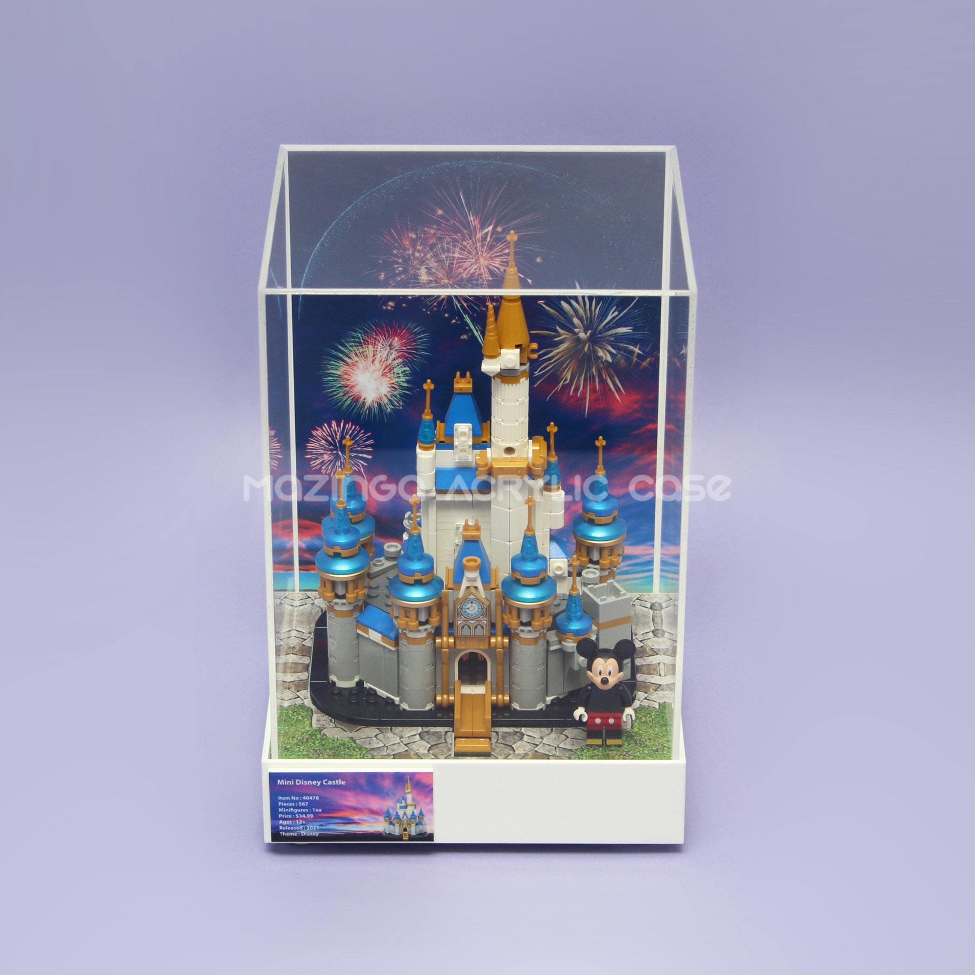 Acrylic Display Case For Lego Mini Disney Castle Etsy