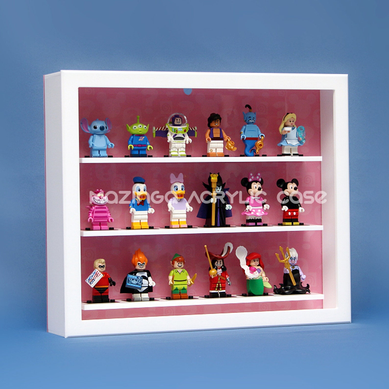 acrylic minifigure display case