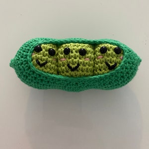 Handmade Crochet Peas in a pod