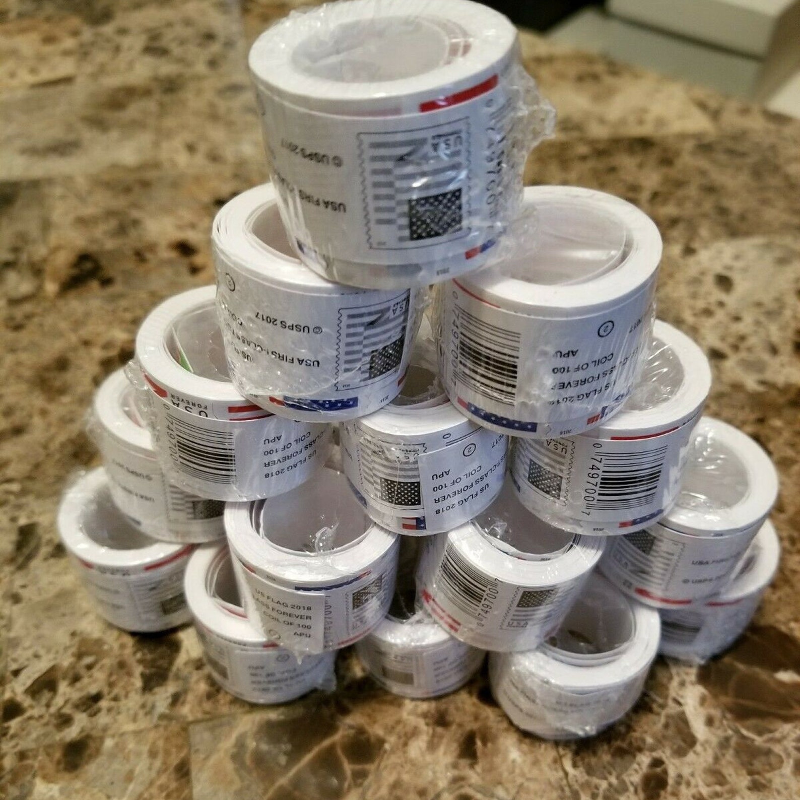 2 Roll of 100 USPS US Flag 2017 Forever Stamps Postage 200 | Etsy