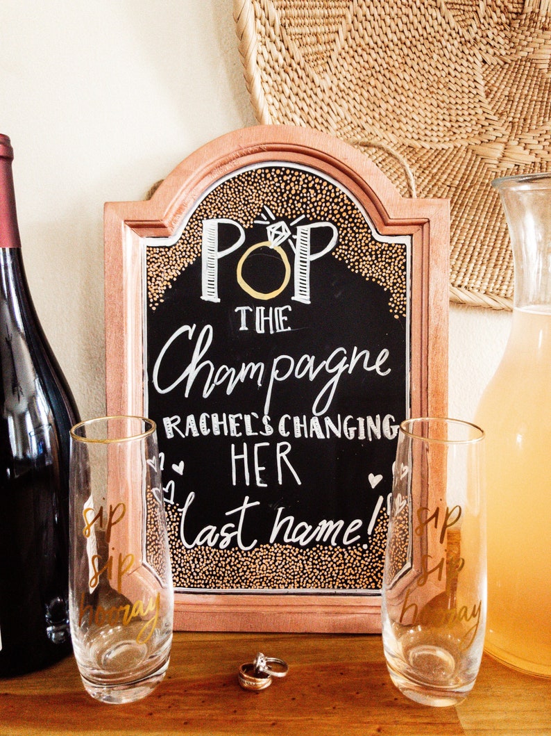 Personalized Bar Cart Chalkboard Sign Perfect for Etsy