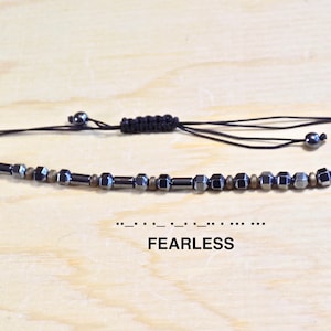 FEARLESS bracelet Morse Code Jewelery