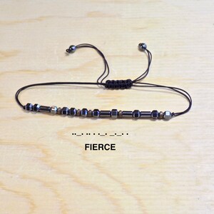 FIERCE bracelet Morse Code Jewelery