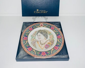Coalport - Queen Elizabeth, Queen Mother 85th Birthday display plate. Limited