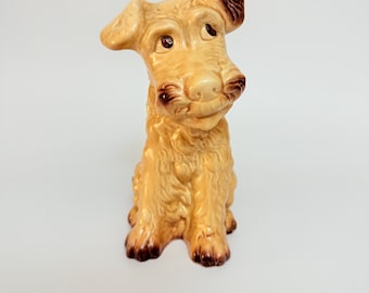 SylvaC England - brown / tan sitting terrier figurine. Dog Model 1379