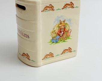 Royal Doulton - Bunnykins, Book, money box / piggy bank. Made in England
