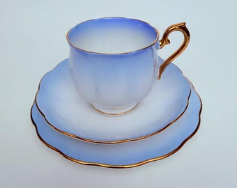 Royal Albert - Dark Blue trio from the ‘Rainbow’ series. First quality