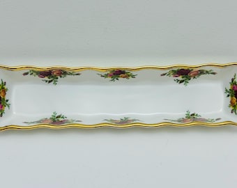 Royal Albert - Old Country Roses, rectangle mint / bon bon tray. Made in England