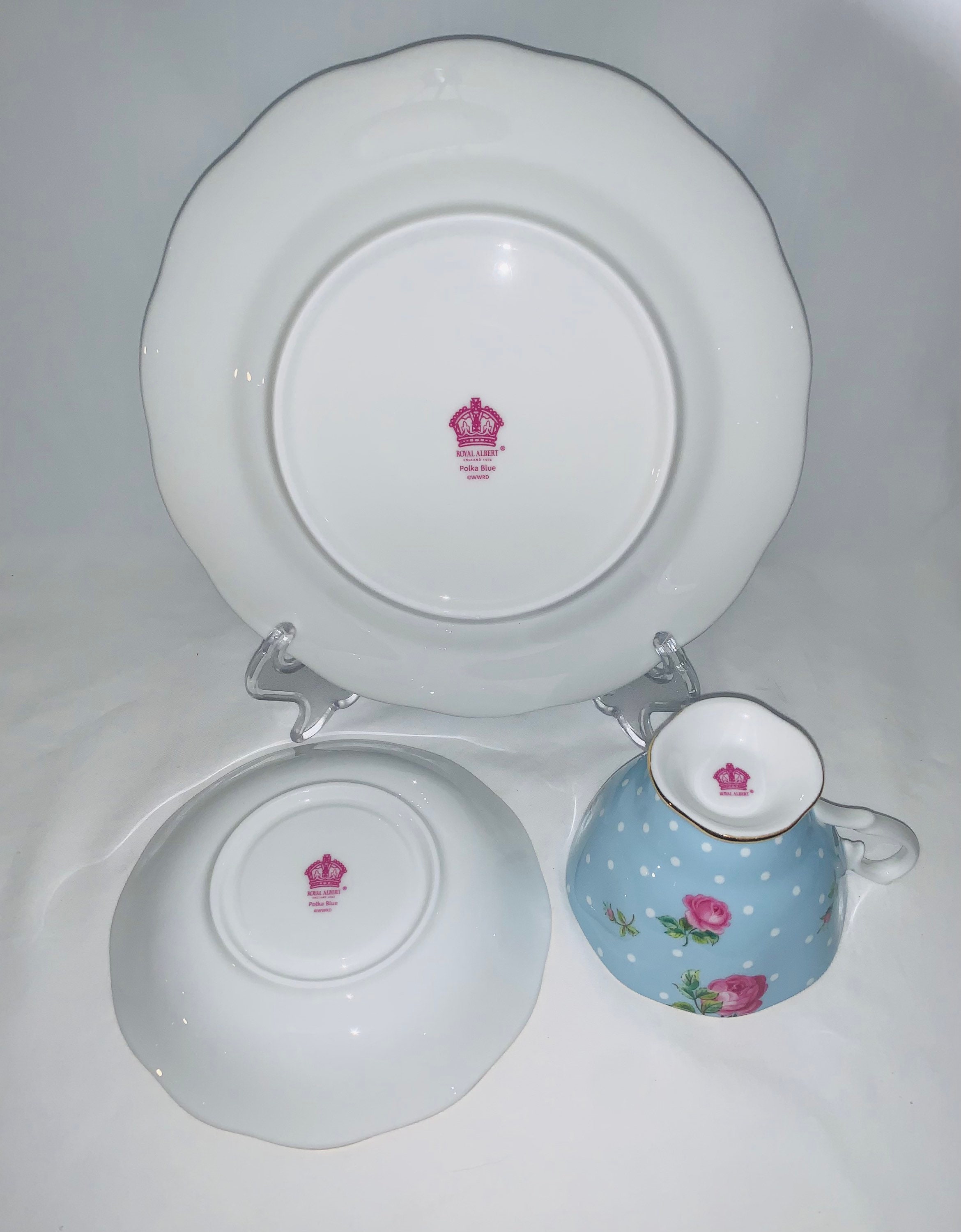 Royal albert top polka blue