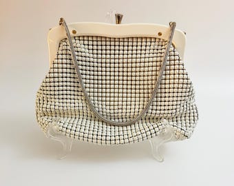 Vintage House of Mesh White Mesh Evening Handbag